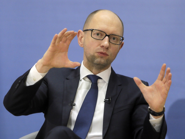 Arsenij Jaceňuk, Ukrajina, premiér, tlačová konferencia