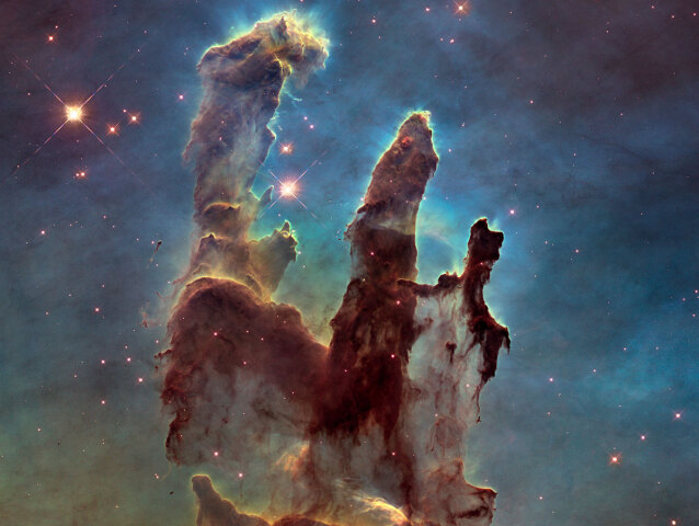 teleskop, hviezdy, hubble, piliere stvorenia