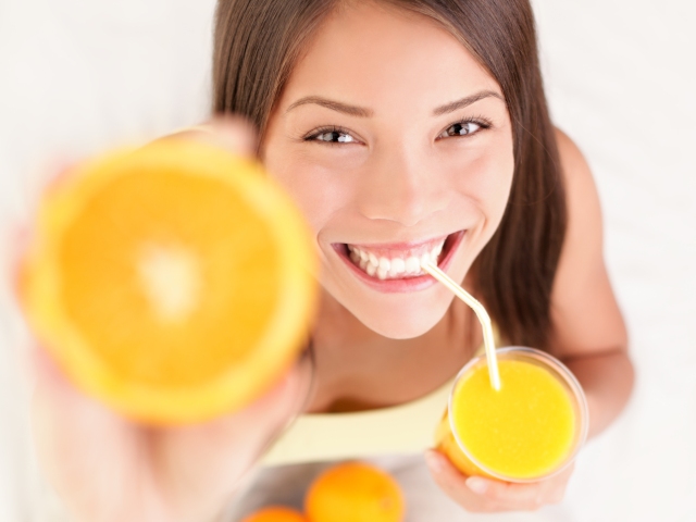 pomaranč, džús, vitamín C