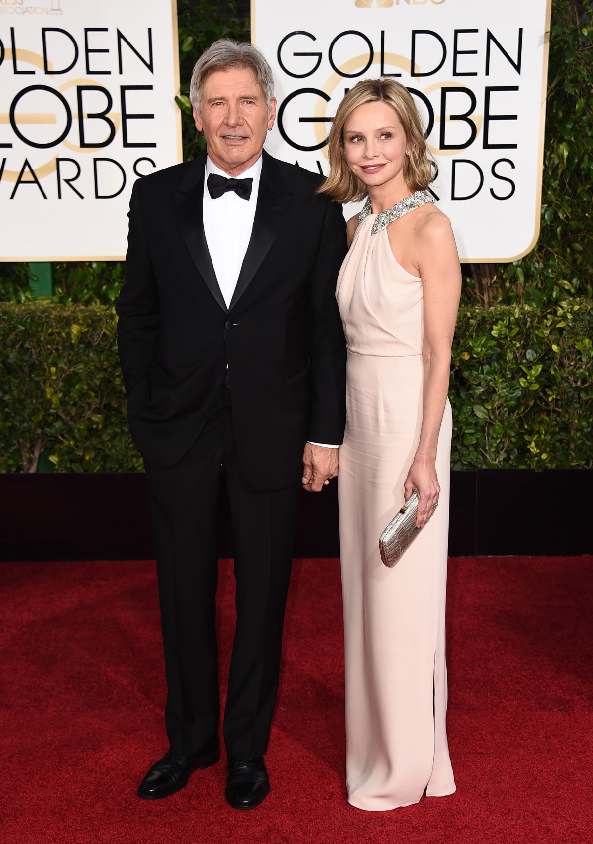 Herec Harrison Ford prišiel s manželkou Calistou Flockhart. 