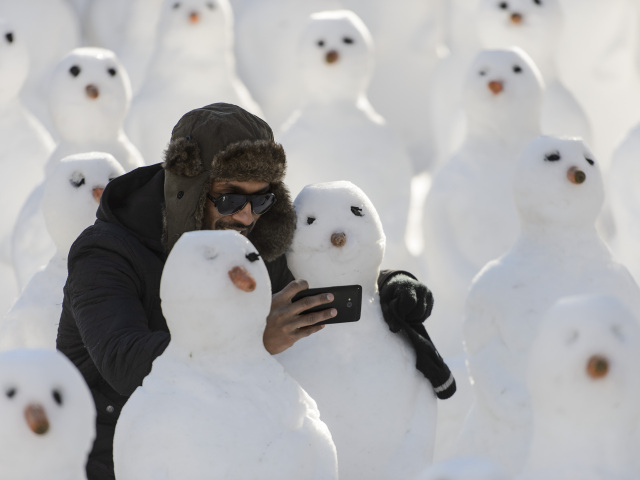 selfie, snehuliak