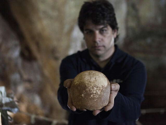 Lebka, jaskyňa, Izrael, Galilea, Homo sapiens, Israel Herškovic. Antropológ, archeológ, archeológia