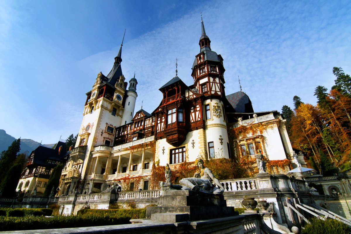 hrad, Peleš, Rumunsko,