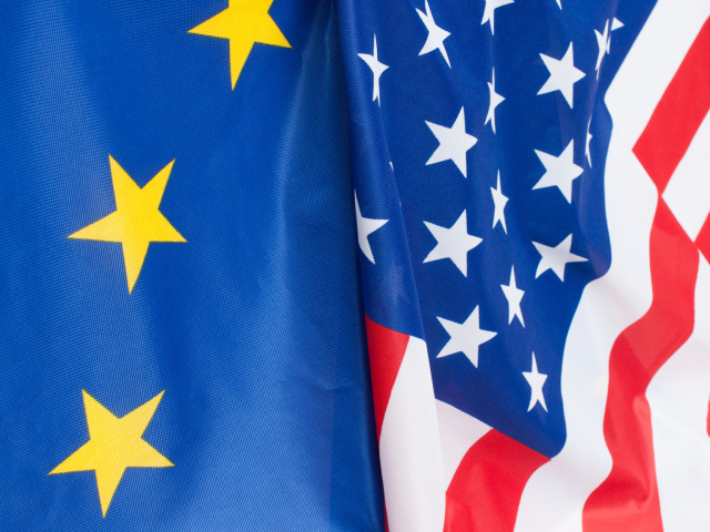 usa, amerika, európa, eú, európska únia, spojené štáty americké, amerika, zástava, zástavy