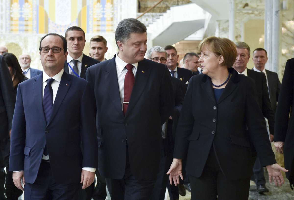 Ukrajina, Bielorusko, Minsk, Hollande, Merkelová, Putin, Porošenko,