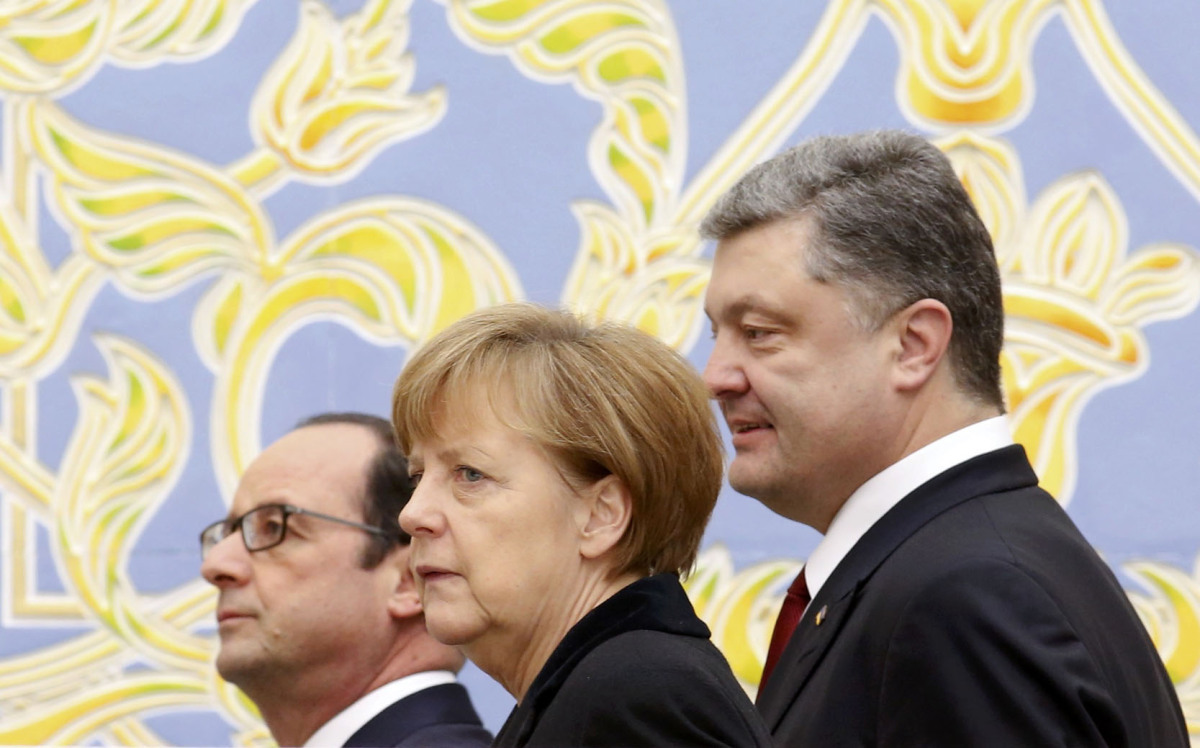 Minsk, ukrajinská kríza, Hollande, Merkelová, Porošenko