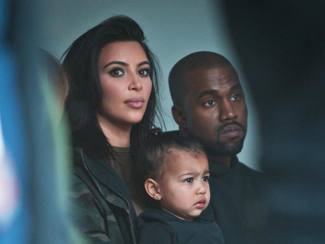 Kim Kardashian, jej manžel Kanye West a dcérka North West 