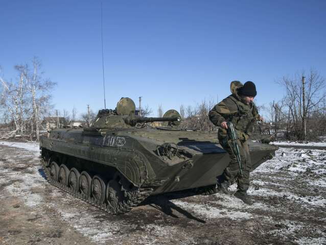 Ukrajina, Debaľcevo, vojaci, armáda, vzbúrenci, separatisti, Doneck