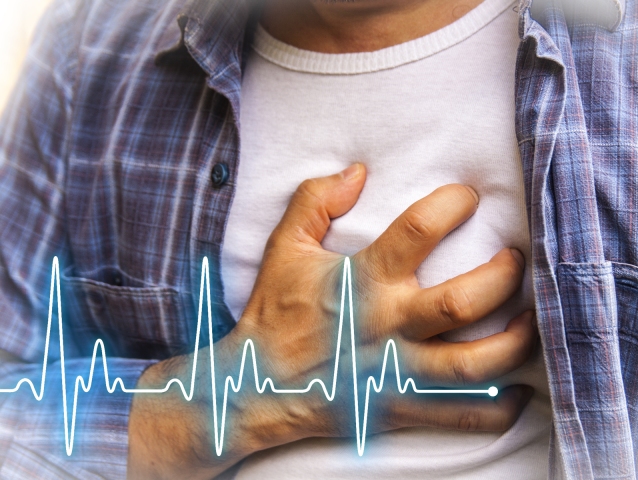 srdce, EKG, tep. tlak, infarkt, hrudník, bolesť