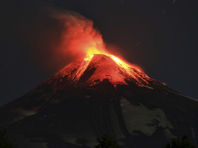 Čile, sopka Villarrica