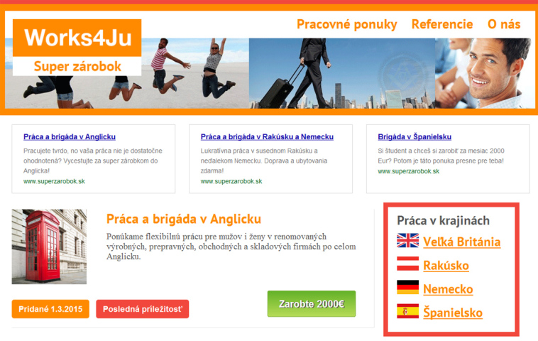 praca v zahranici, podvodnici