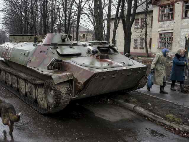 Ukrajina, Debaľcevo, tank,
