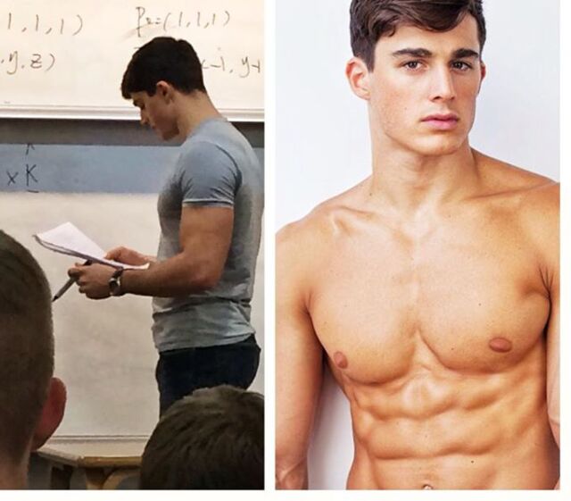 Model a matematikár v jednom - Pietro Boselli na zábere z Facebooku.,