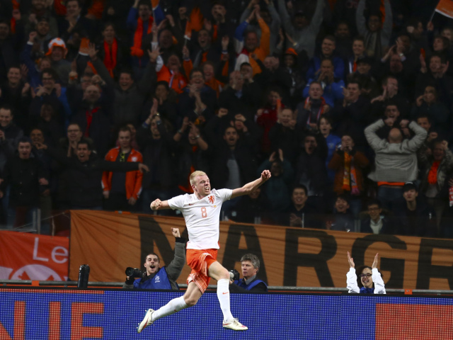 Davy Klaassen, Holandsko, radosť, futbal