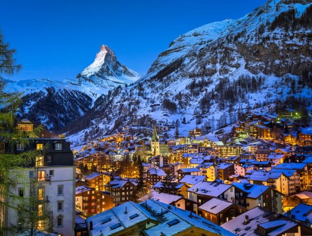 Zermatt, Švajčiarsko, Alpy, lyžovanie, hory,