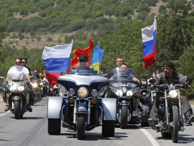 Noční vlci, motorkári, Rusko, antimajdan, Vladimir Putin