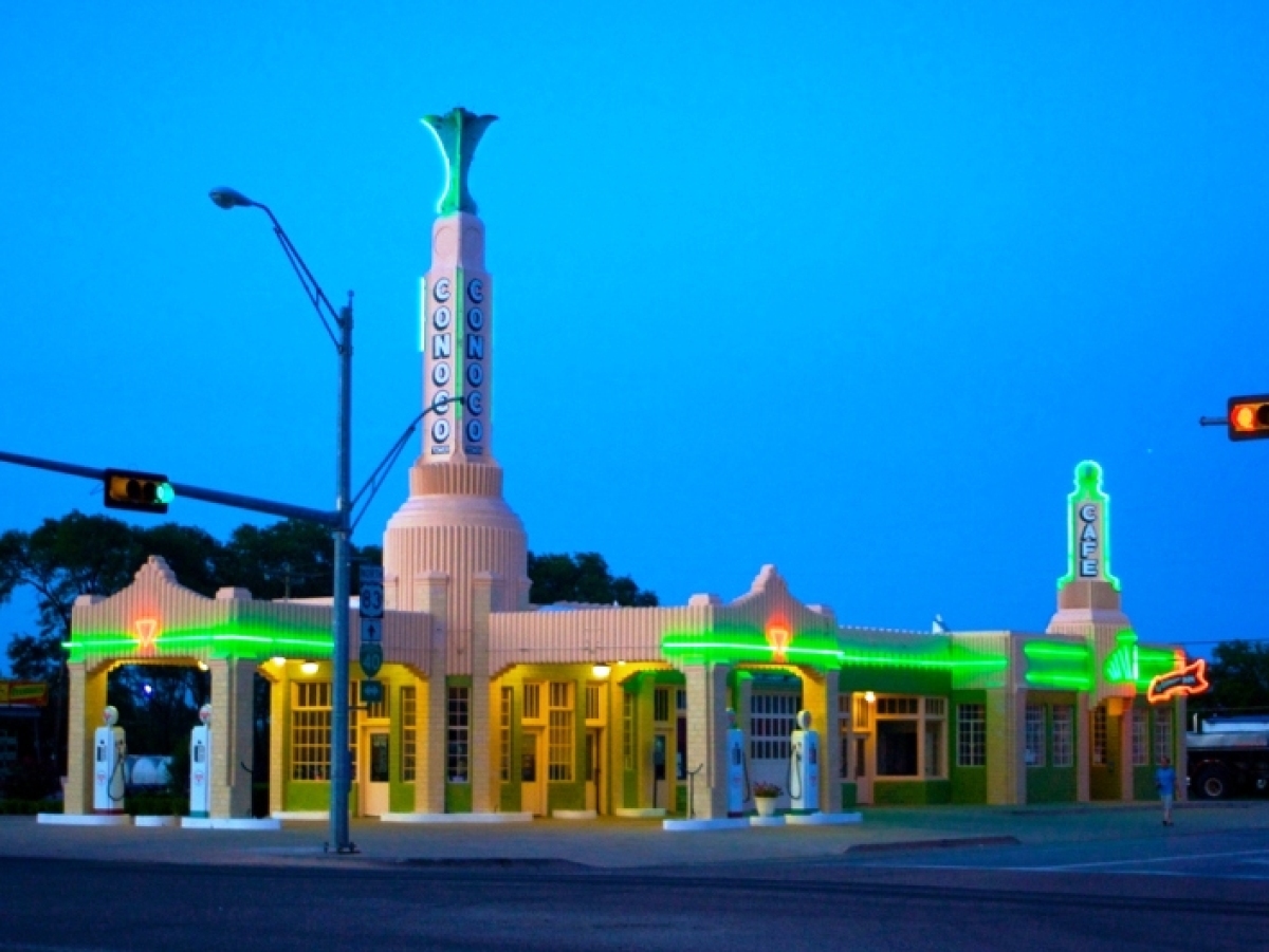 Čerpacia stanica Conoco Tower - Texas