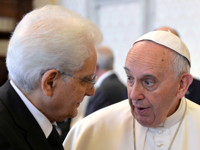 pápež František, Sergio Mattarella