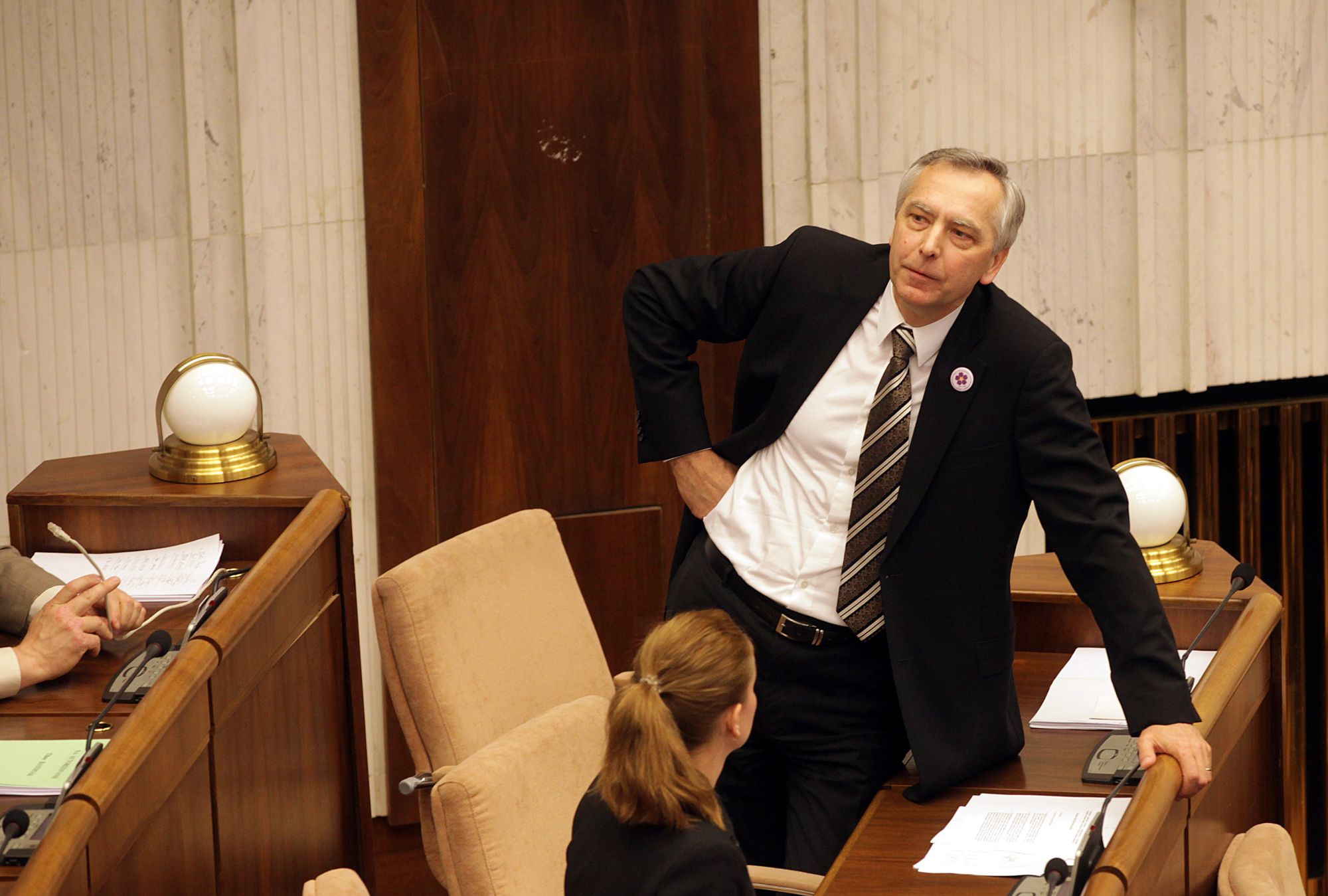 Predseda KDH Ján Figeľ vystúpil v piatok v parlamente s prejavom.