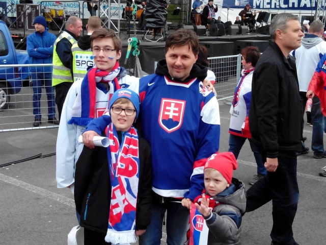 slovenskí fanúšikovia, hokej, Ostrava, MS 2015, hokej
