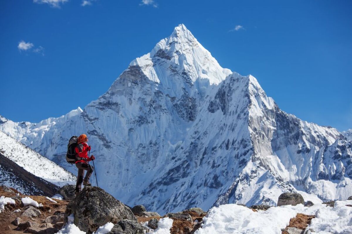 Mount Everest, Himaláje, turista, Nepál, Khumbu, horolezec, sneh, hory,