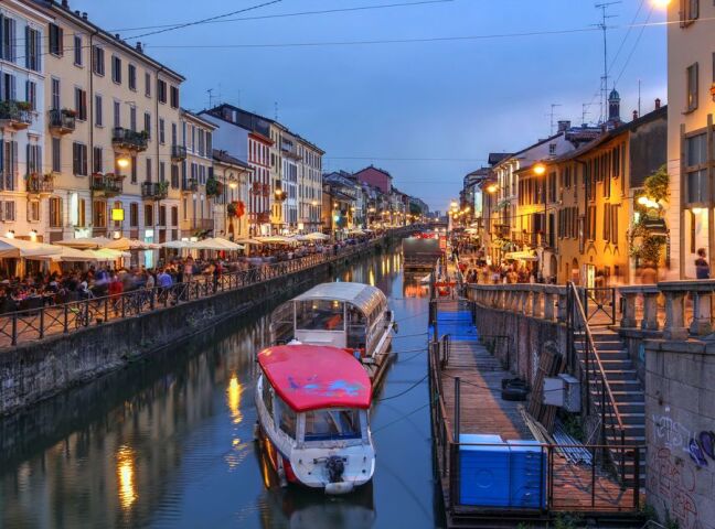 Naviglio Grande, Miláno, Taliansko