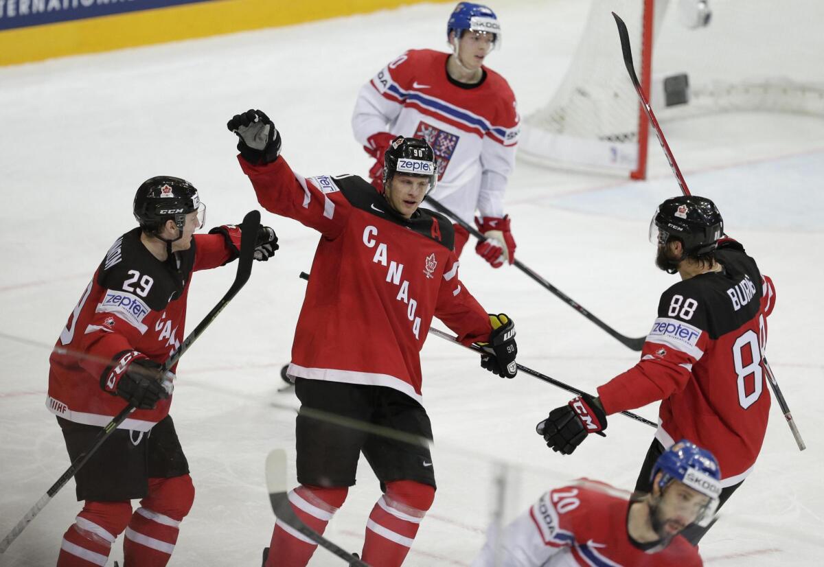 Jason Spezza, Nathan MacKinnon, Brent Burns