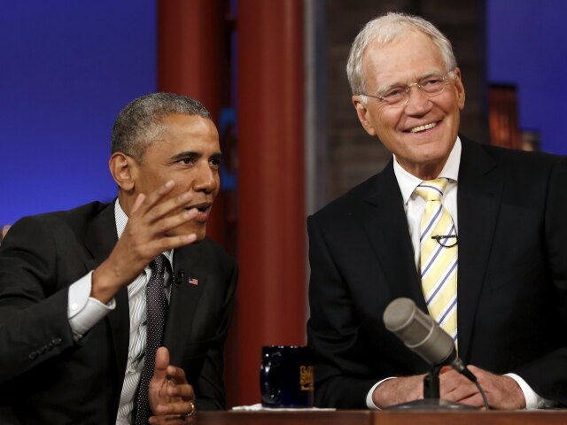 Barack Obama bol Lettermanovým hosťom osemkrát, z toho trikrát ako prezident.  FOTO: SITA/AP
