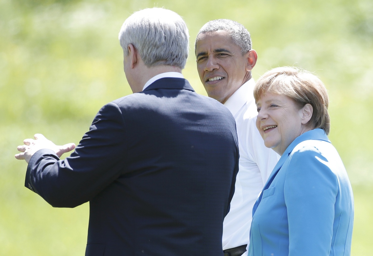 Summit G7, Obama, Harper, Merkelova