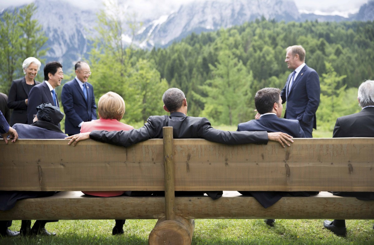 Summit G7, Obama, Merkelova, Hollande, Bavorsko