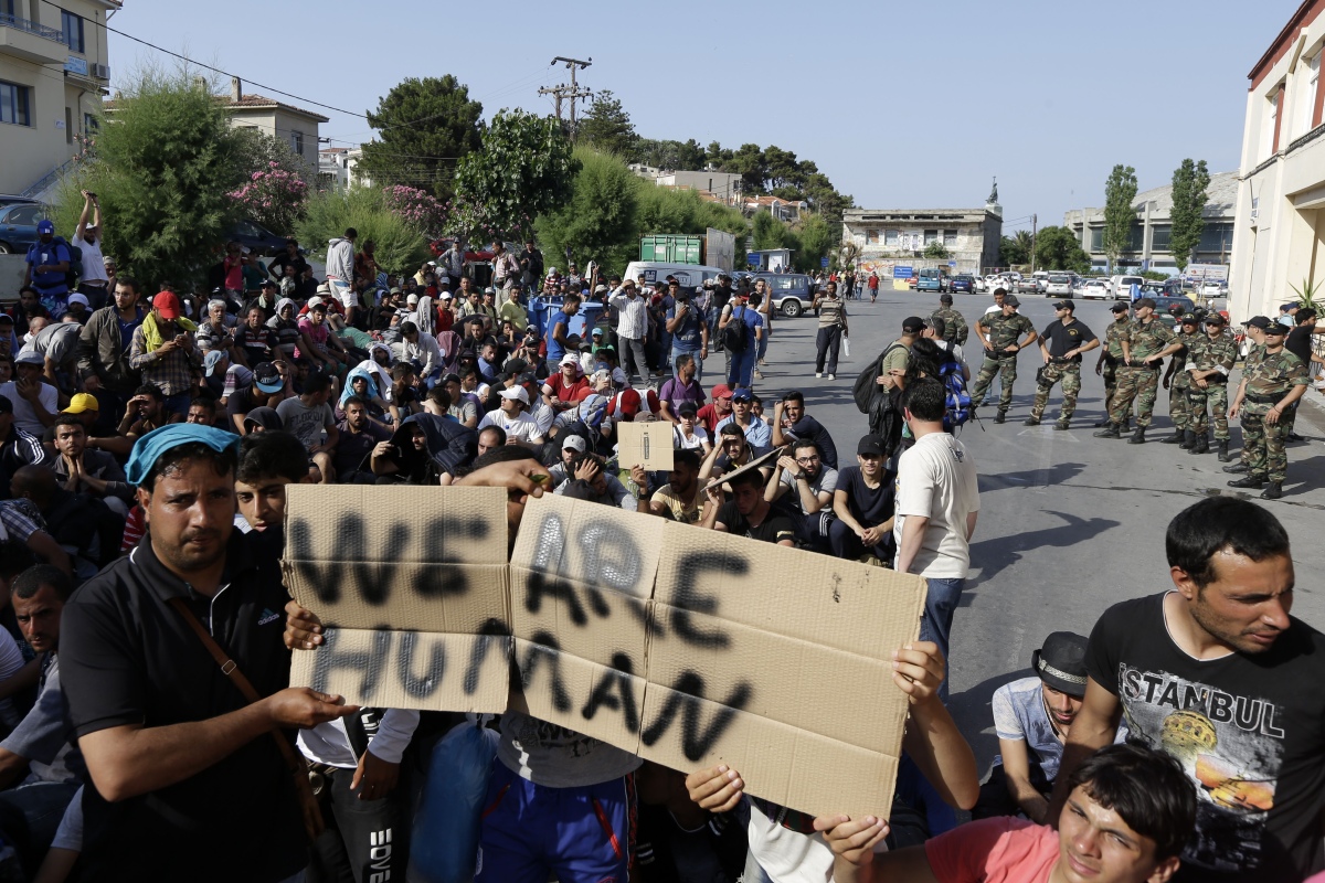 imigranti, utečenci, Lesbos
