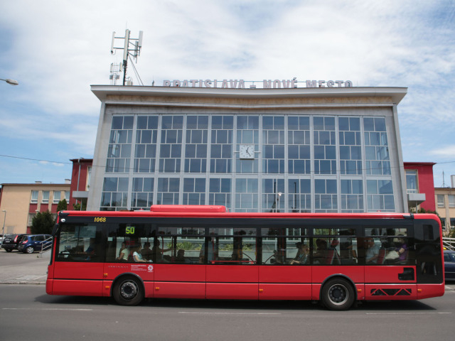 MHD, autobus, železničná stanica, Bratislava