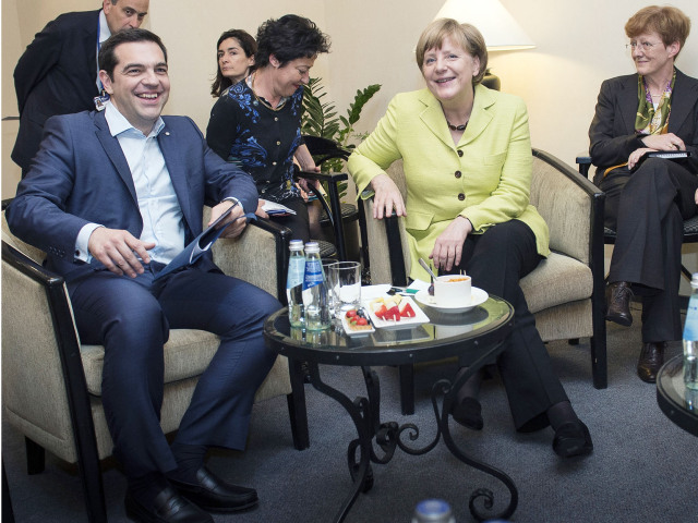 Tsipras, Merkelová