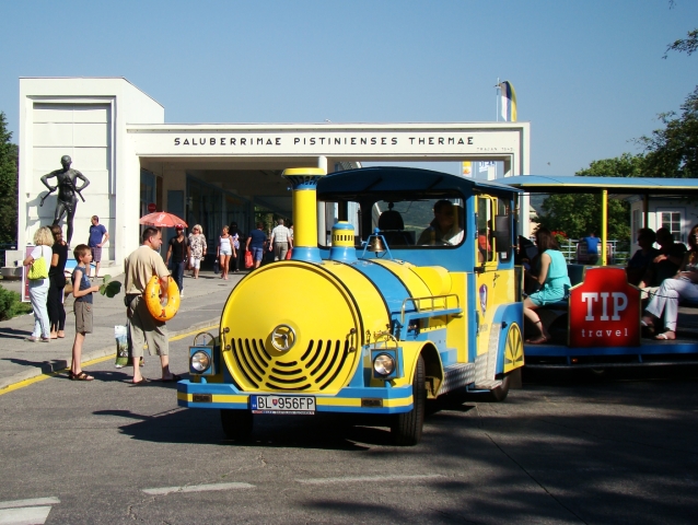 vláčik, Piešťany, turisti
