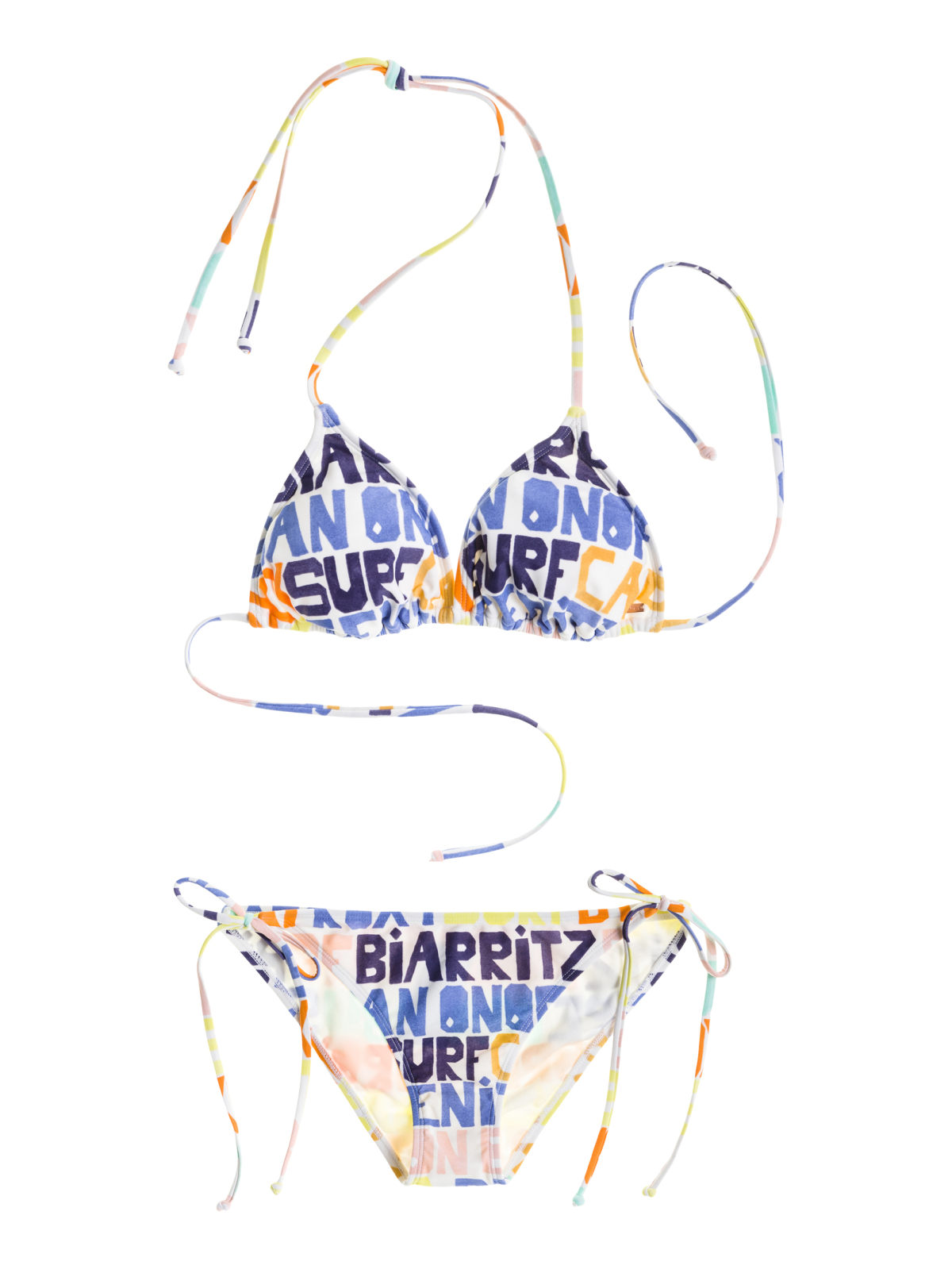 Dámske bikiny s písmenkovou potlačou Roxy - cena 59,95 eur. 