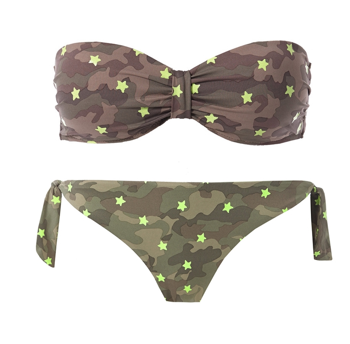 Dámske bikiny s podprsenkou bandeau bez ramienok Tezenis