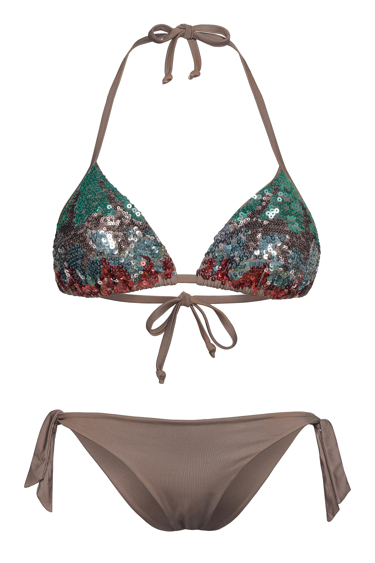Dámske bikiny s podprsenkou vyšívanou flitrami Twin-Set