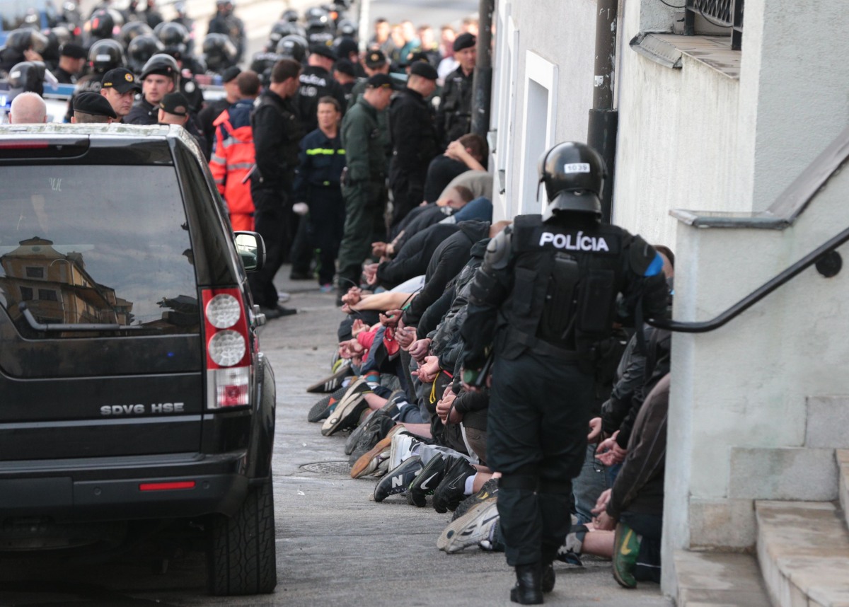 Bratislava, demonštrácia, utečenci, polícia