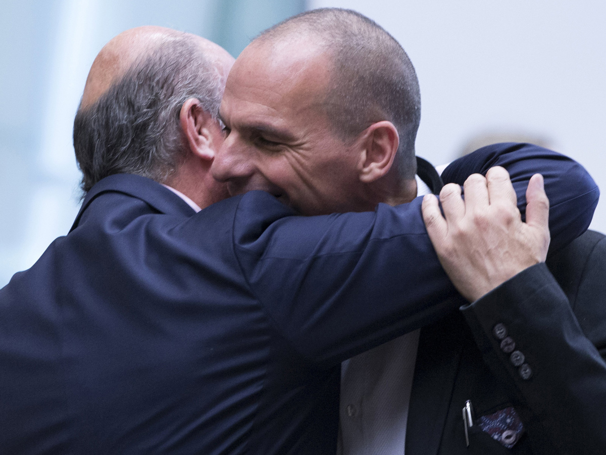 Janis Varufakis, Luis de Guindos