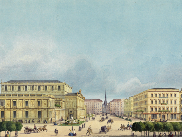 Viedeň, budovy, maľba, Ringstrasse,