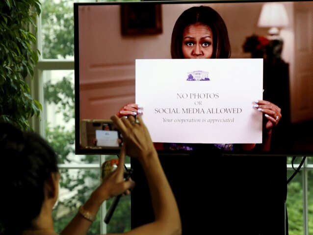 Michelle Obama, Obamová, Biely dom, fotografie, selfies,