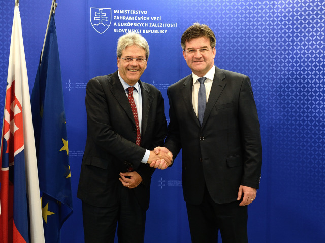Lajčák, Miroslav Lajčák, minister zahraničných vecí, taliansky minister