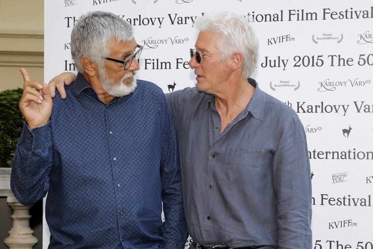 Richard Gere  a Jiří Bartoška počas MFF Karlove Vary.