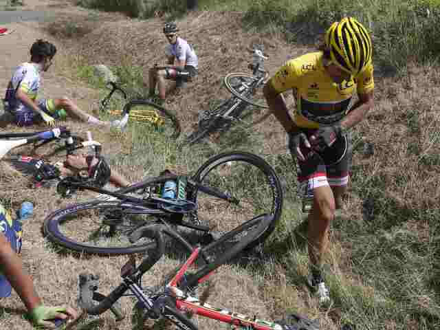 Tour de France, hromadný pád