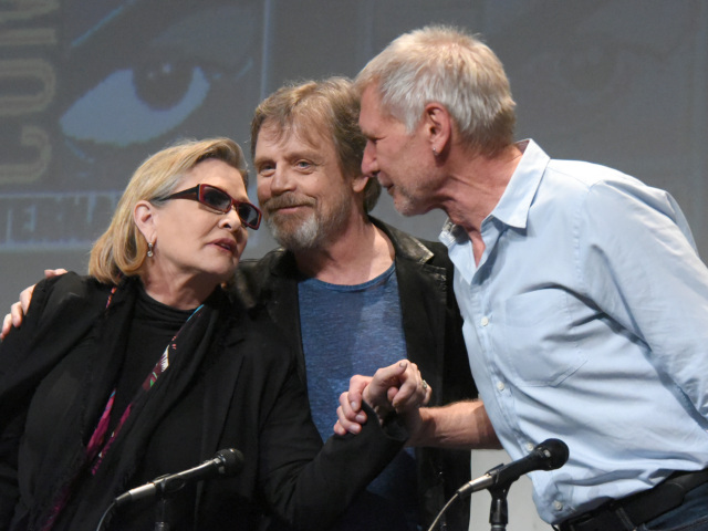 Carrie Fisher, Mark Hamill a Harrison Ford