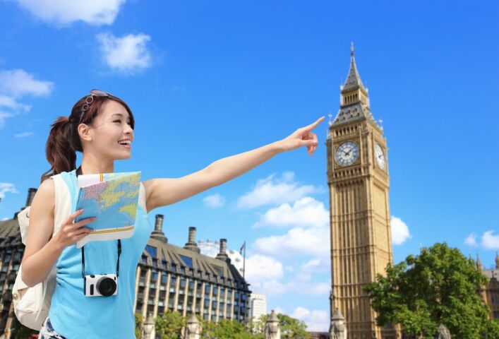 Big Ben, Londýn, Británia, veža, Tower, turistka, mapa, cestovanie, fotoaparát