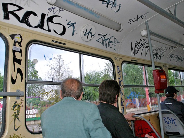 električka, vandalizmus