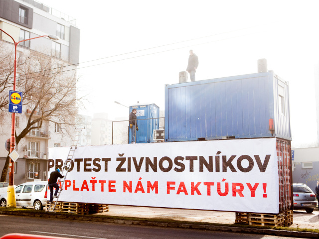 živnostníci, protest, Váhostav