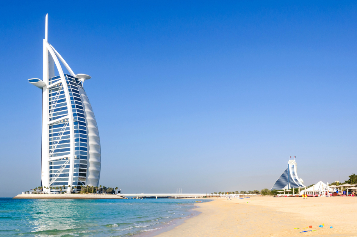 Dubaj, hotel, Burj Al Arab, pláž, Burdž