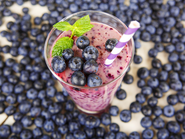 čučoriedky, koktejl, smoothie